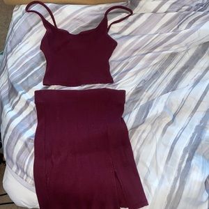 MAROON SEXY DRESS